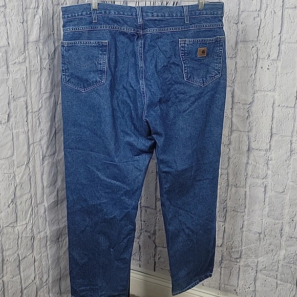 CARHARTT Men's Wide Leg Blue Jeans 44X30 - Picture 8 of 12